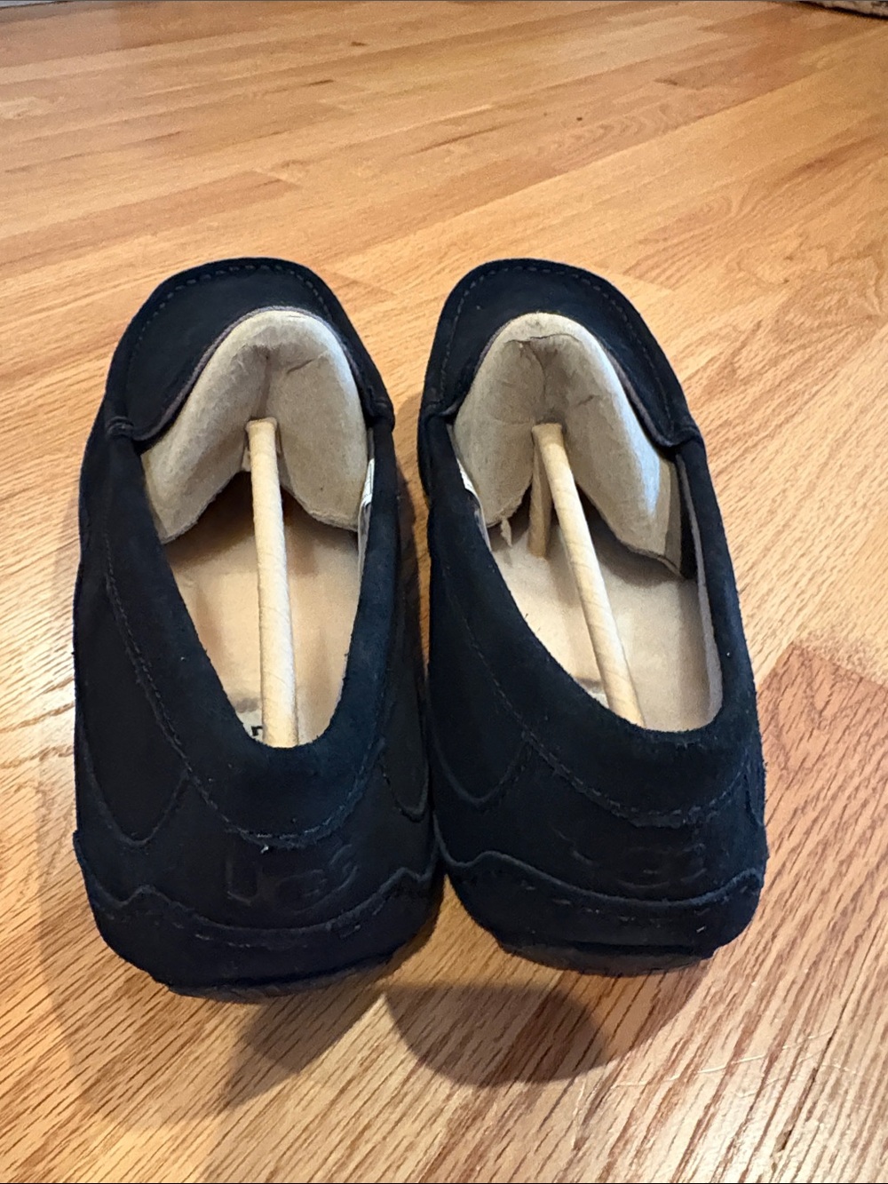 UGG Men's Black Suede Slip-On Loafers - Picture 3 of 4